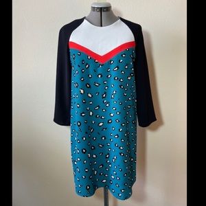 NWT Zara Trafaluc leopard colorblock dress